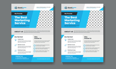 Corporate flyer template vector.
