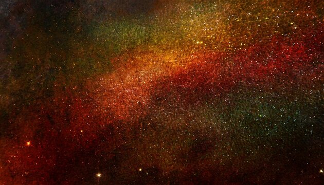 black dark orange red brown shiny glitter abstract background with space twinkling glow stars effect like outer space night sky universe rusty rough surface grain
