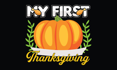 Thanks Giving T-shirt Design Vector Template