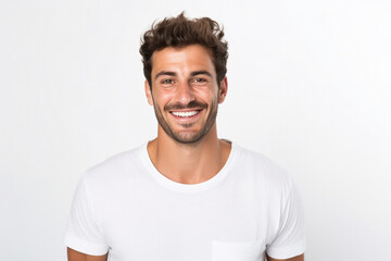 Face smile portrait male cheerful young guy happy person adult men