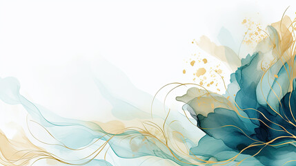 Fototapeta na wymiar Abstract Turquoise background. VIP Invitation, wedding and celebration card.