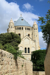 Fototapeta na wymiar A view of Jerusalem showing the Tomb of King David