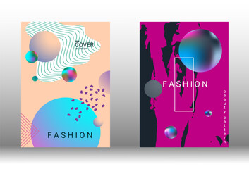 Modern design template. Set of modern abstract covers. Creative backgrounds from abstract gradient shapes to create a trendy abstract cover, banner, poster, booklet. Vector illustration. EPS 10.