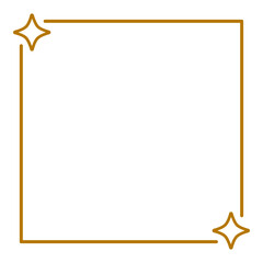 Star frame with stars, square frame with sparkle stars, arches border icon, festive effect decoration sign, trendy geometric template - vector