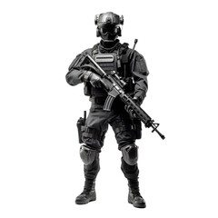 soldier in uniform on a transparent background PNG for decorating projects.