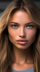 Fototapeta premium a close up portrait of a blond super model