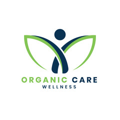 Wellness care logo design modern simple concept