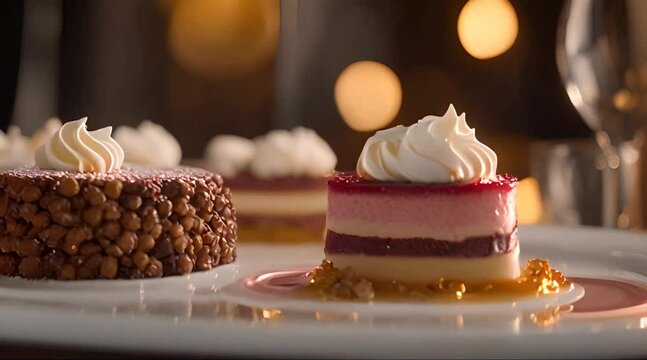 delicious dessert jelly layered cake homemade