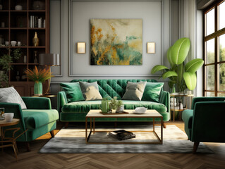 modern living room with fireplace