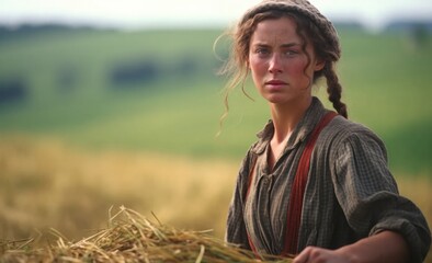 female peasant farmer, cinematic