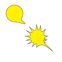  Coloring comic speech bubbles set. Speech bubble pop art style. Vector illustration.