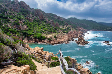 Il territorio Costa Paradiso racchiude un tratto di costa nel nord Sardegna, vicino a Castelsardo, Isola Rossa e Vignola. - obrazy, fototapety, plakaty