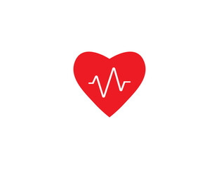 Heartbeat, vital icon. Vector illustration.