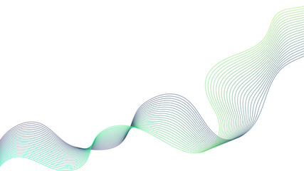Abstract colorful gradient smooth wave isolated on a white background. Dynamic wave line blend for design element. 