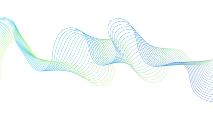 Abstract colorful gradient smooth wave isolated on a white background. Dynamic wave line blend for design element. 