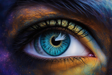 eye of the person - obrazy, fototapety, plakaty