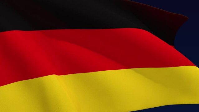German flag waving on the wind for background 