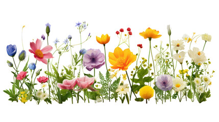 Obraz na płótnie Canvas Spring flower drawing in vintage style. Isolated on transparent background PNG file.