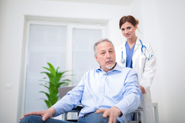 Doctor taking care of a patient