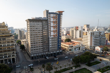 immeubles dans le centre ville de Dakar au Sénégal en Afrique occidentale