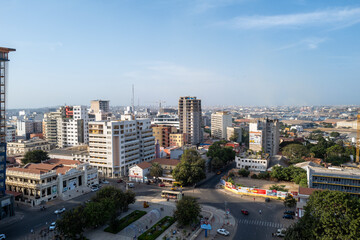 immeubles dans le centre ville de Dakar au Sénégal en Afrique occidentale