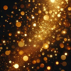 abstract christmas background, golden christmas background, Gold bokeh light background,  glowing bokeh confetti and sparkle texture overlay for your design. Sparkling gold and abstract golden. 