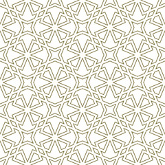 Seamless geometric ornament based on traditional islamic art.Brown color lines. For fabric,textile,cover,wrapping paper,background and lasercutting.