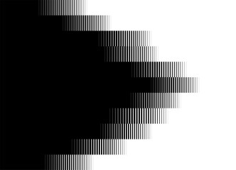 Black and white striped vector arrow. Vector background for your graphic design, packaging design, printing, advertising, social networks. Arrow pointer. Vector pattern.