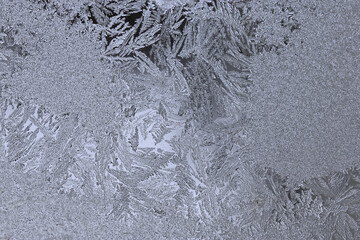 Winter patterns on the glass. Winter background