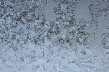 Winter patterns on the glass. Winter background