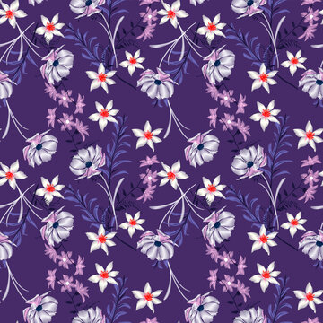 beautiful and colorful seamless pattern illustration all over repeat design for digital and textile © rayan