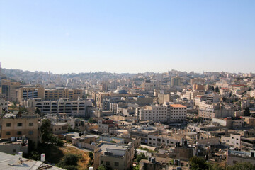Fototapeta na wymiar A panoramic view of Hebron in Israel