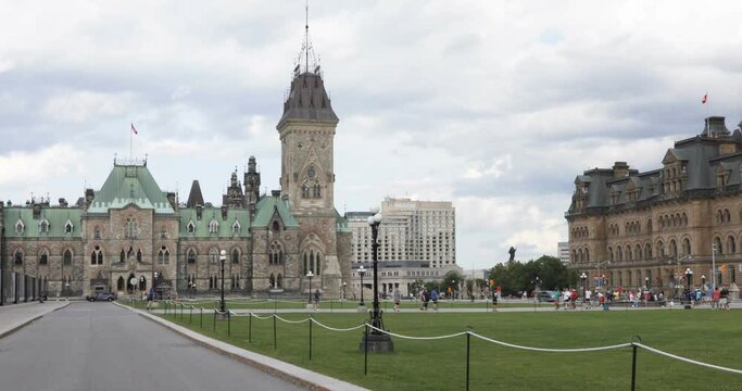 Beautiful view of The Parliament Hill in Downtown Ottawa, Canada