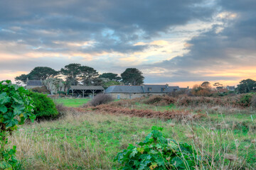 Paysage de mer à Plougrescant sur la côte bretonne - France