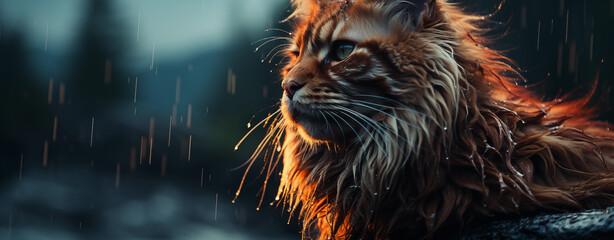 The Maine Coon as nature's masterpiece, a stunning fusion of color and form
