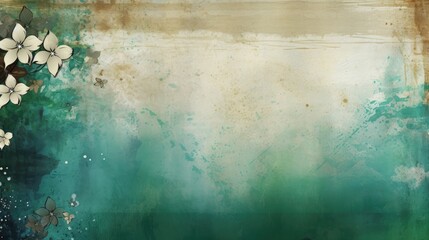Textured green Background of a Decaying and Deteriorated Old Metal Wall. Generative AI	