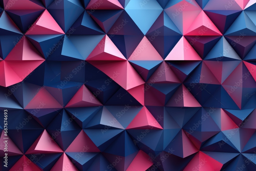 Poster a vibrant and lively background filled with numerous colorful triangles. perfect for adding a pop of