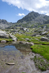 Summer Landscape of Rila Mountain near Kalin peak, Bulgaria