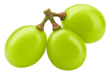 green Grape, isolated on white background, full depth of field