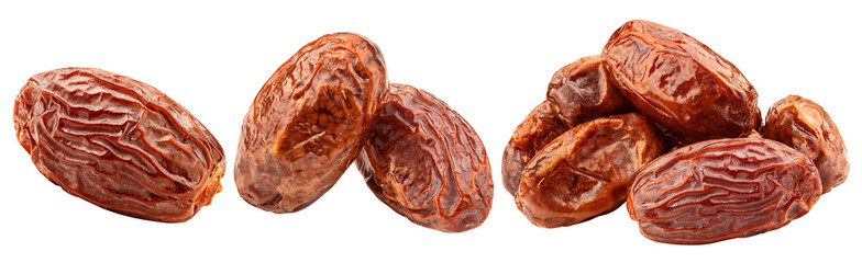 Dates isolated on white background, full depth of field