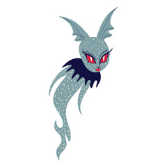 Blue Dragon Monster. Cool illustration in children's cartoon style