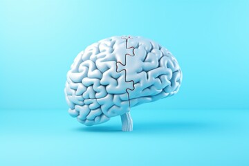 A puzzle piece in the shape of a brain. Can be used to represent intelligence, problem-solving, and critical thinking.