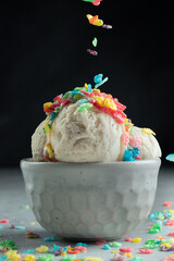 Ice Cream with Color Cereal