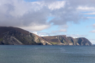 Mountains in Cliffs seen from Keel beach