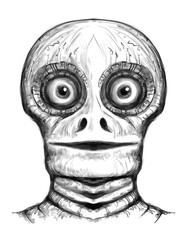 Alien creature, sketch - digital painting