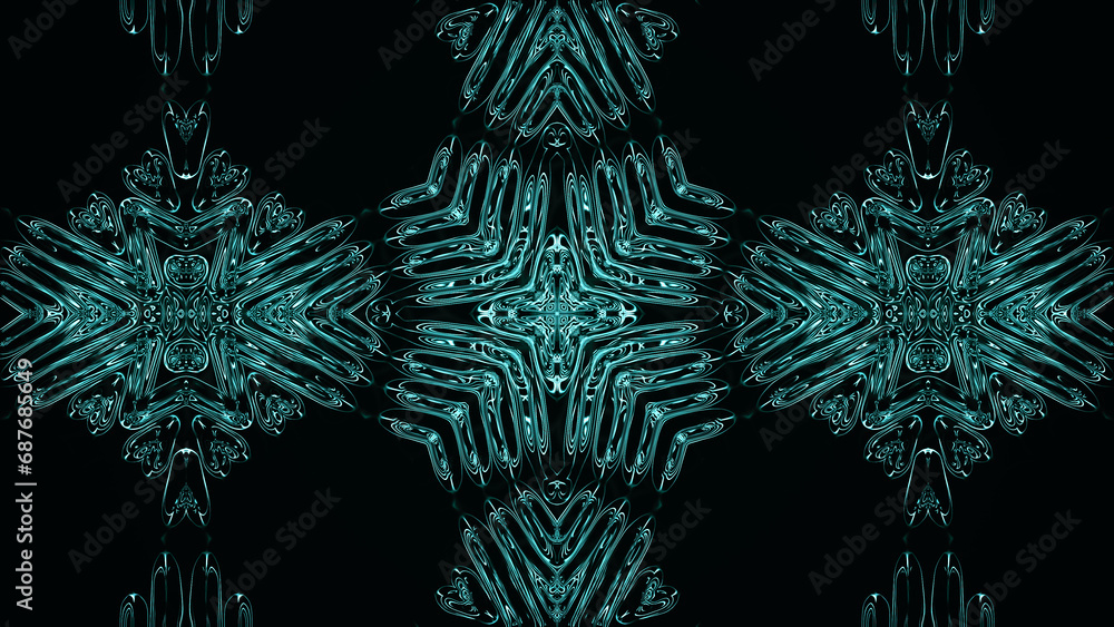 Poster abstract kaleidoscope with geometric pattern. kaleidoscopic background design. hypnotic background. 