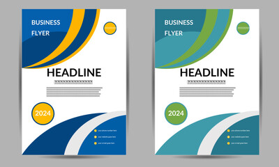 Fototapeta premium Business card design for company and business etc.Brochure design with two colour variation.