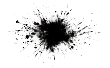 a black splatter png is on transparent background,
