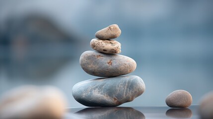 Balancing stones UHD wallpaper