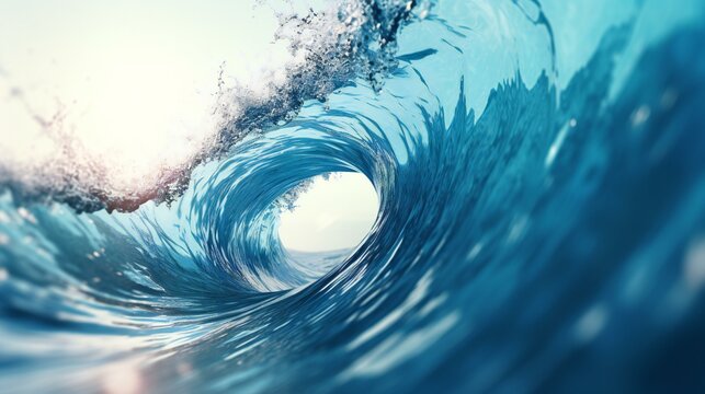 A dynamic image of a surfer riding a wave, capturing the energy and excitement of surfing in a tropical location